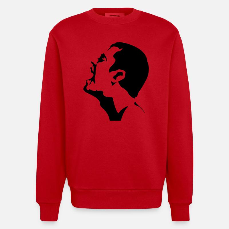 Ein schreiender Mann - Heavyweight Oversized Organic Crew Neck Made in EU - Rot