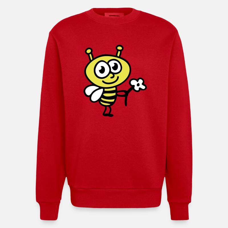 Bee + Fleur - Sweat bio épais oversize fabriqué en UE - rouge