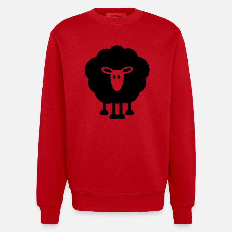 Schaf - Heavyweight Oversized Organic Crew Neck Made in EU - Rot