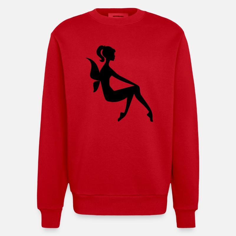 fée - Sweat bio épais oversize fabriqué en UE - rouge