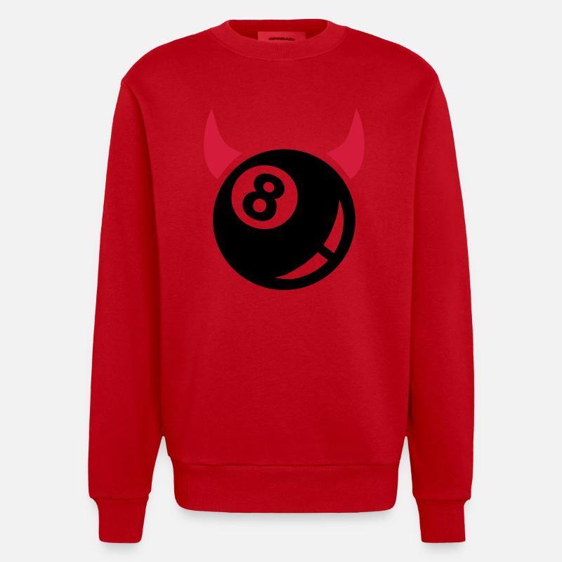 Billard - Sweat bio épais oversize fabriqué en UE - rouge