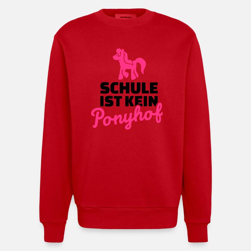 Schule - Heavyweight Oversized Organic Crew Neck Made in EU - Rot