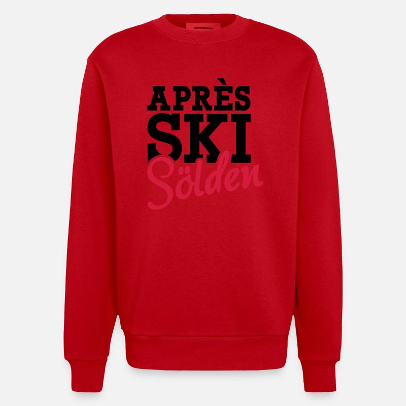 Apres Ski Sölden - Sweat bio épais oversize fabriqué en UE - rouge