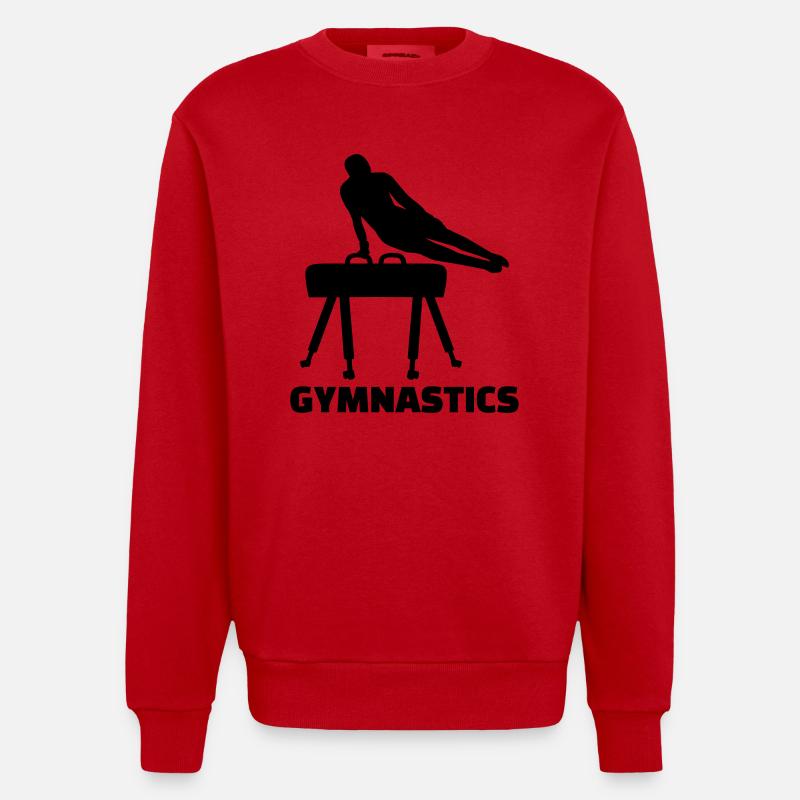 Gymnastics - Sweat bio épais oversize fabriqué en UE - rouge