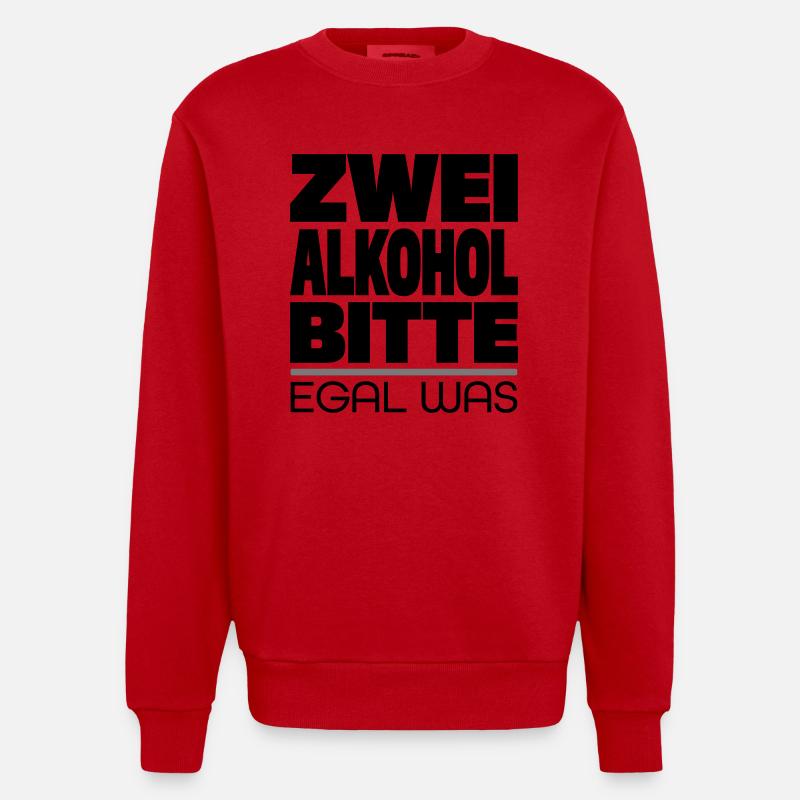 Trinkspruch - Heavyweight Oversized Organic Crew Neck Made in EU - Rot