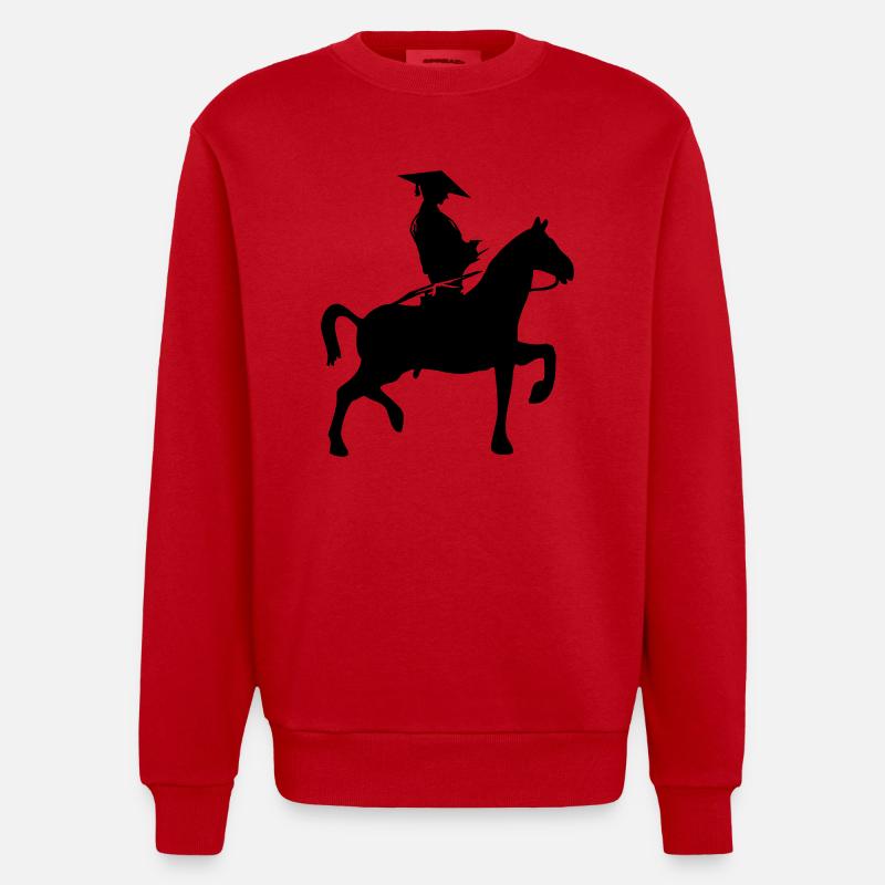 samurai reiter - Heavyweight Oversized Organic Crew Neck Made in EU - Rot