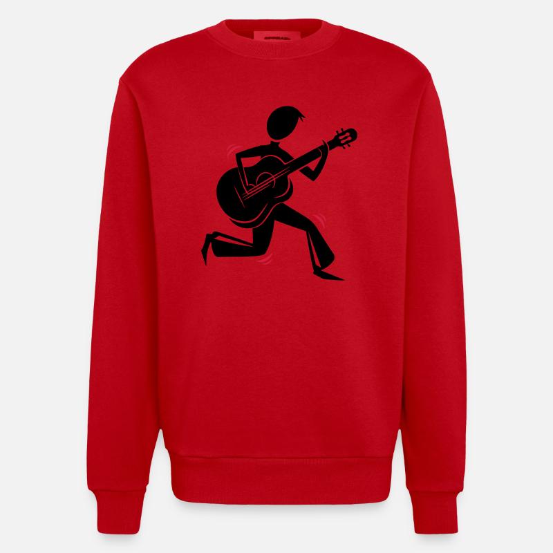 Guitariste Latino - Sweat bio épais oversize fabriqué en UE - rouge