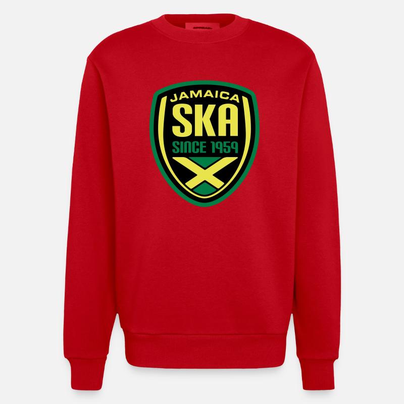 Ska Wappen_2 - Sweat bio épais oversize fabriqué en UE - rouge