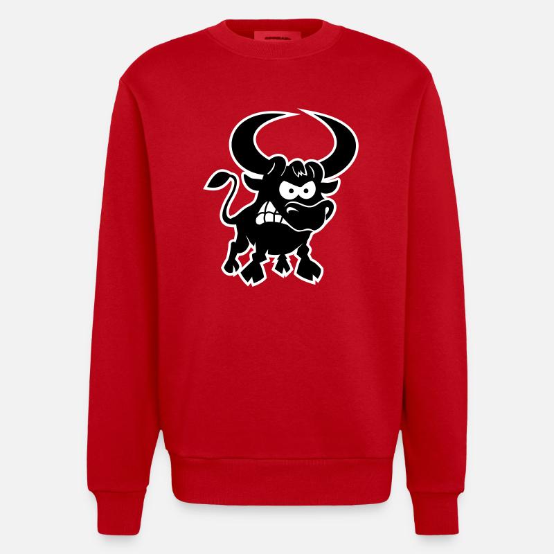 vl087c_stier_2c - Heavyweight Oversized Organic Crew Neck Made in EU - red