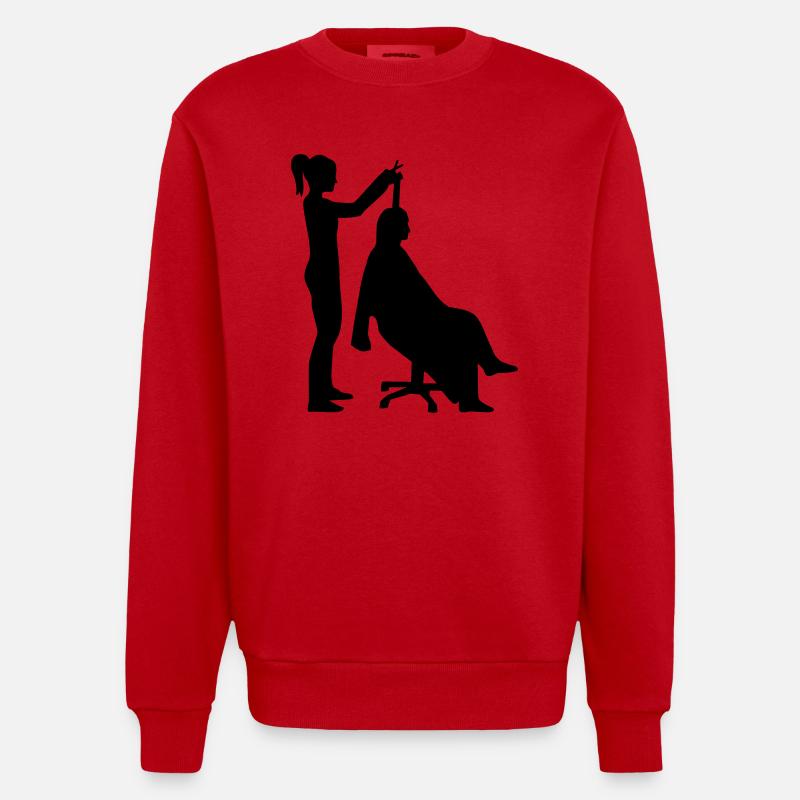 Friseur - Heavyweight Oversized Organic Crew Neck Made in EU - Rot