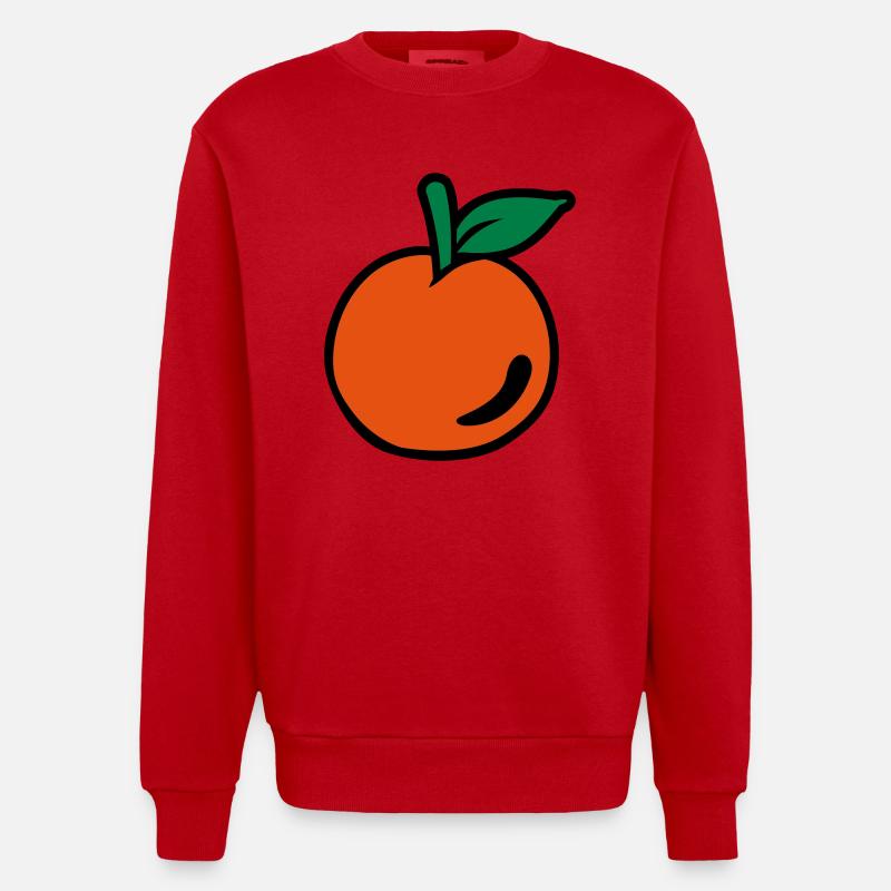 Pfirsich - Heavyweight Oversized Organic Crew Neck Made in EU - Rot