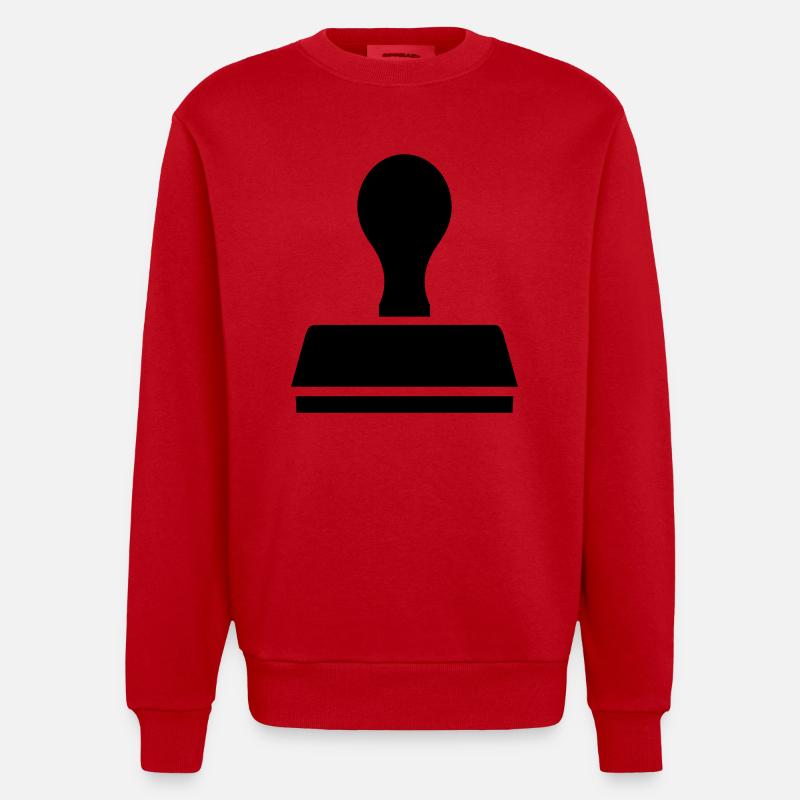 Stempel - Heavyweight Oversized Organic Crew Neck Made in EU - Rot