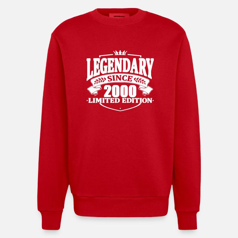 Légendaire depuis 2000 - Sweat bio épais oversize fabriqué en UE - rouge