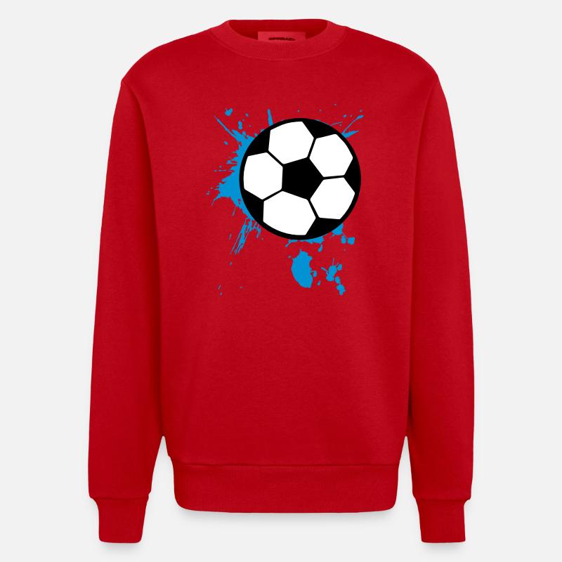 Fußball Soccer 3c - Heavyweight Oversized Organic Crew Neck Made in EU - Rot