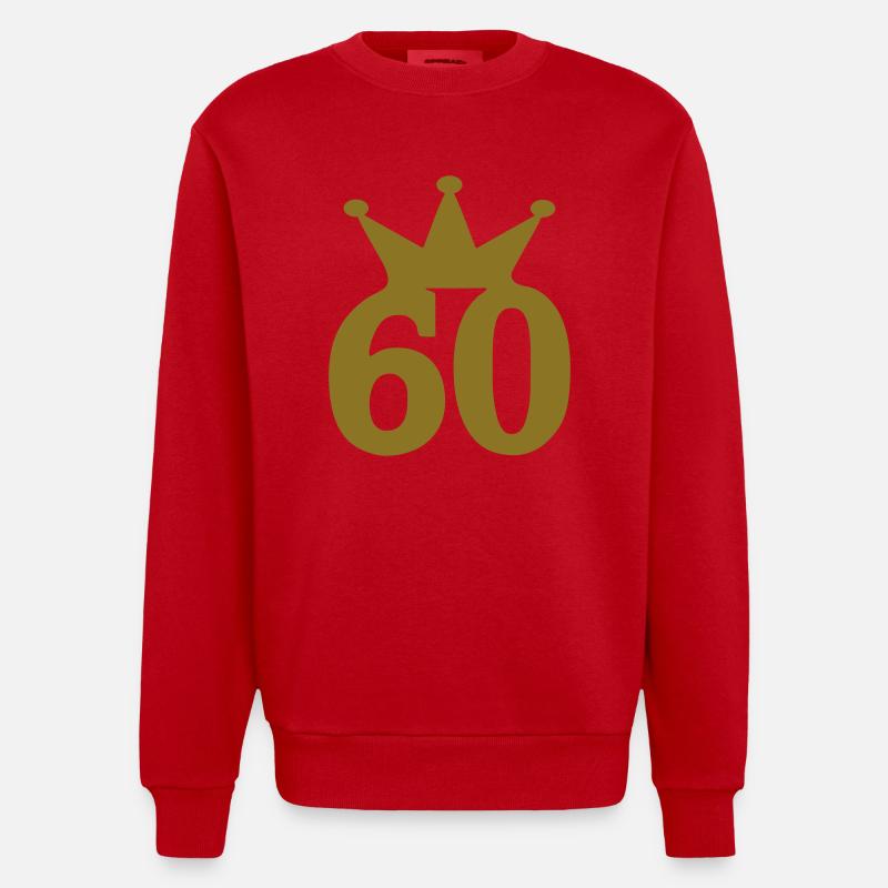 60 couronne c1w7 - Sweat bio épais oversize fabriqué en UE - rouge