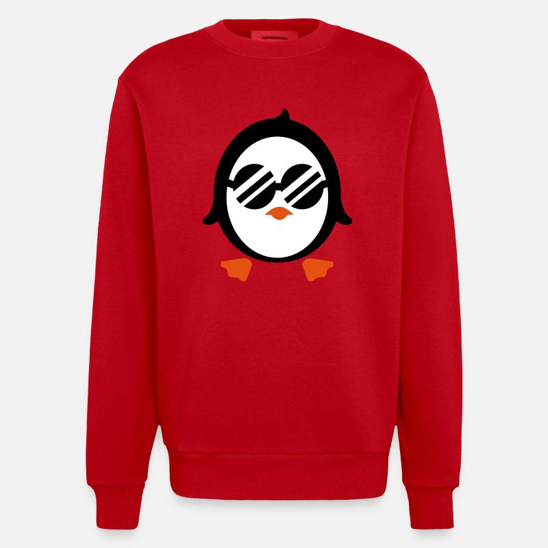 Pingouin frais - Sweat bio épais oversize fabriqué en UE - rouge