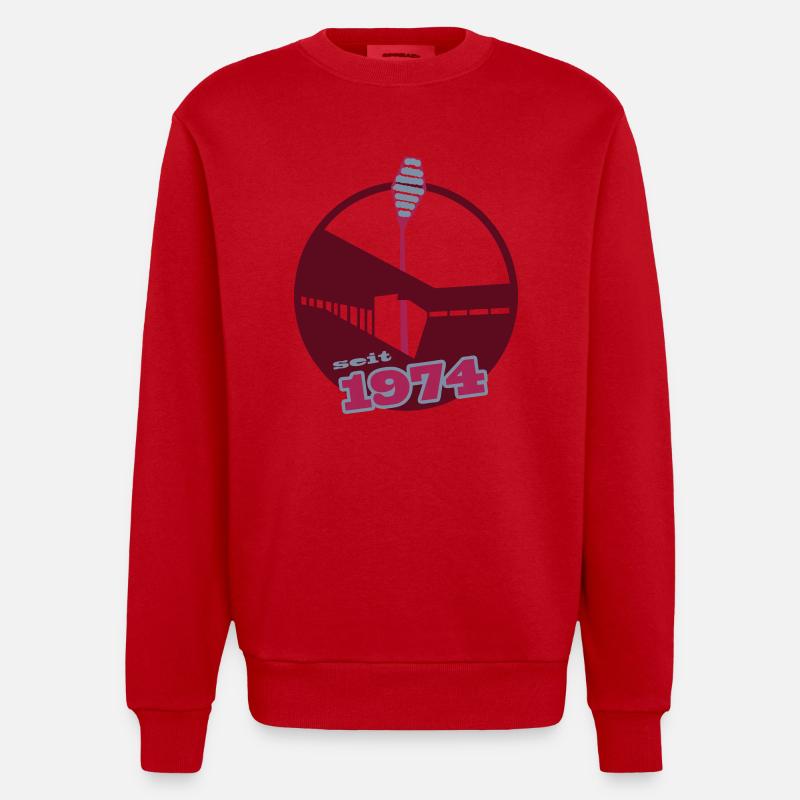 Depuis 1974 - Sweat bio épais oversize fabriqué en UE - rouge