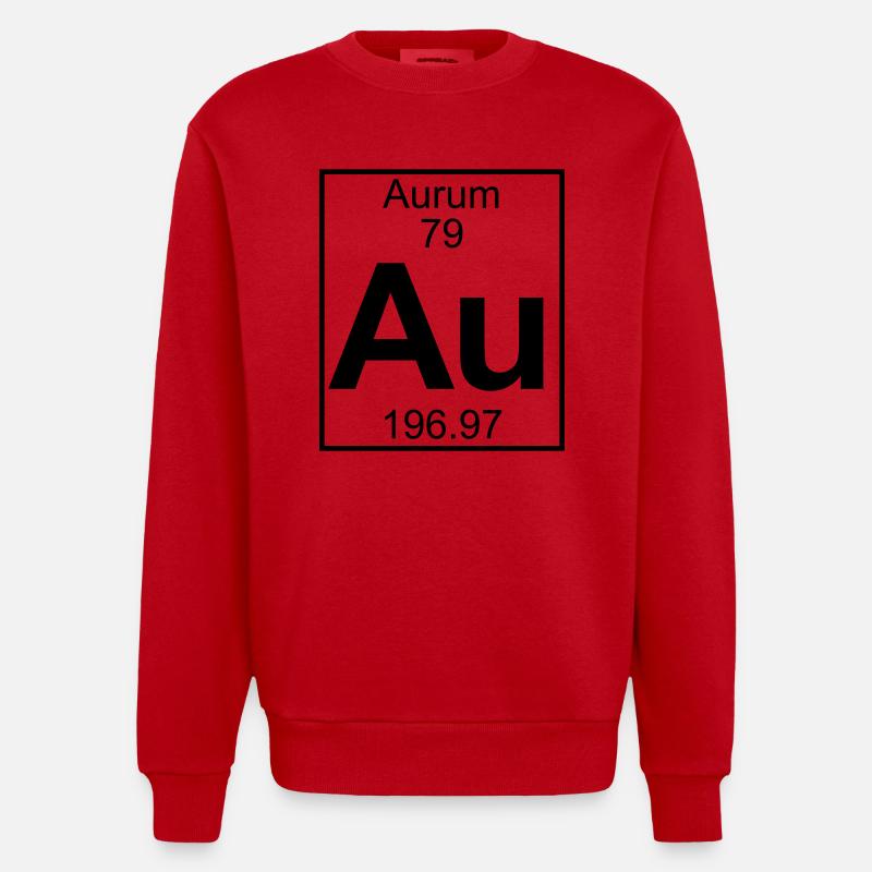 Element 079 - Au (aurum) - Full - Sweat bio épais oversize fabriqué en UE - rouge