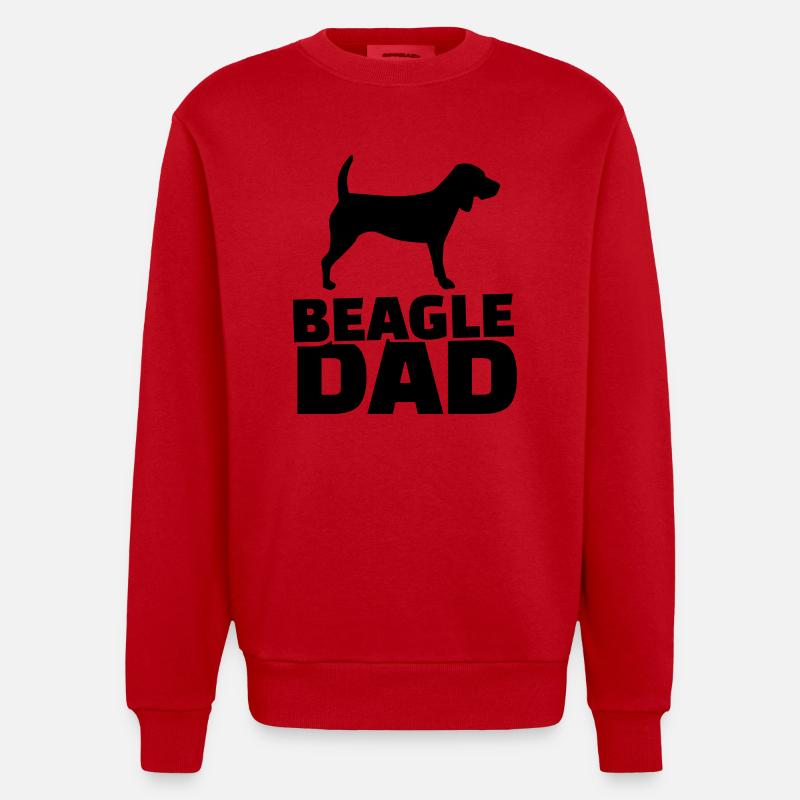 Beagle - Heavyweight Oversized Organic Crew Neck Made in EU - Rot