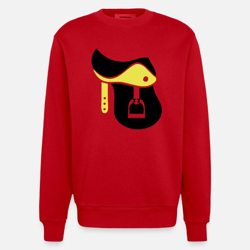 sattel_02 - Sweat bio épais oversize fabriqué en UE - rouge