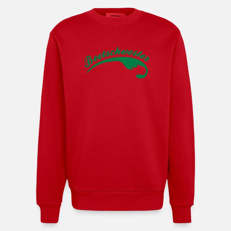 2541614 11168784 beetschwester - Heavyweight Oversized Organic Crew Neck Made in EU - Rot