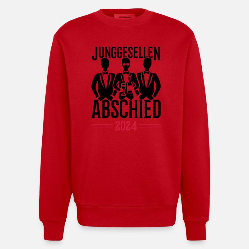 Junggesellenabschied 2024 - Heavyweight Oversized Organic Crew Neck Made in EU - Rot