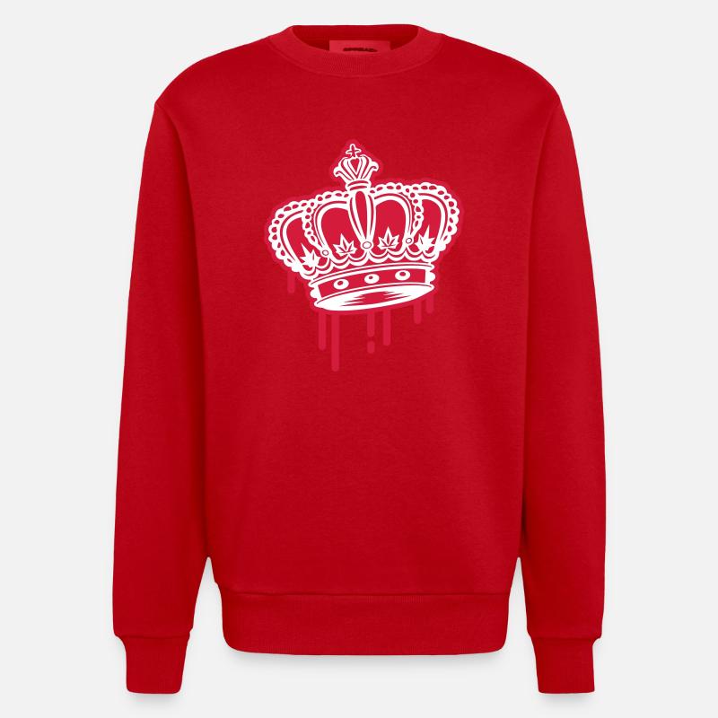 Blobs de couronne - Sweat bio épais oversize fabriqué en UE - rouge