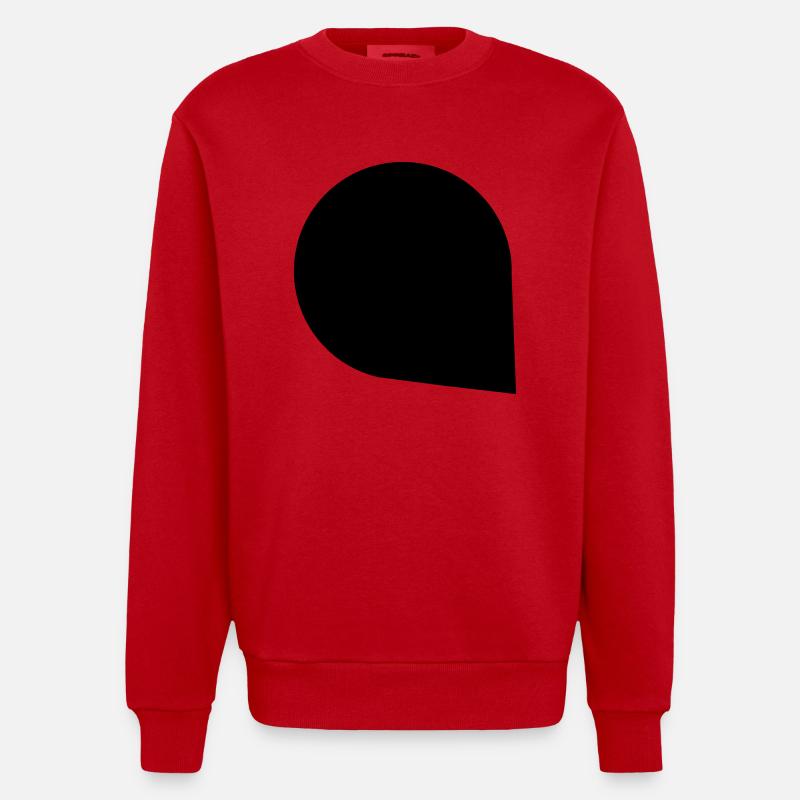 info-bulle Bubble message Discuter - Sweat bio épais oversize fabriqué en UE - rouge