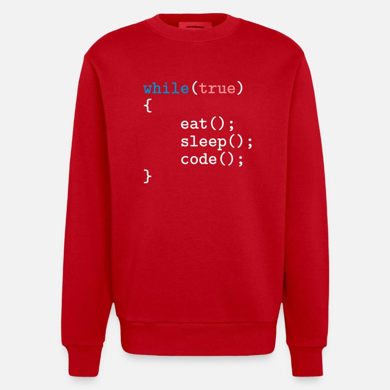 Programmierer, Software, Informatik, Developer - Heavyweight Oversized Organic Crew Neck Made in EU - Rot