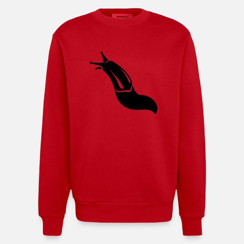 Nacktschnecke - Heavyweight Oversized Organic Crew Neck Made in EU - Rot