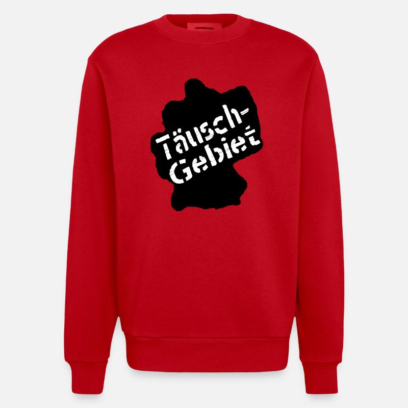 täuschgebiet - Heavyweight Oversized Organic Crew Neck Made in EU - Rot