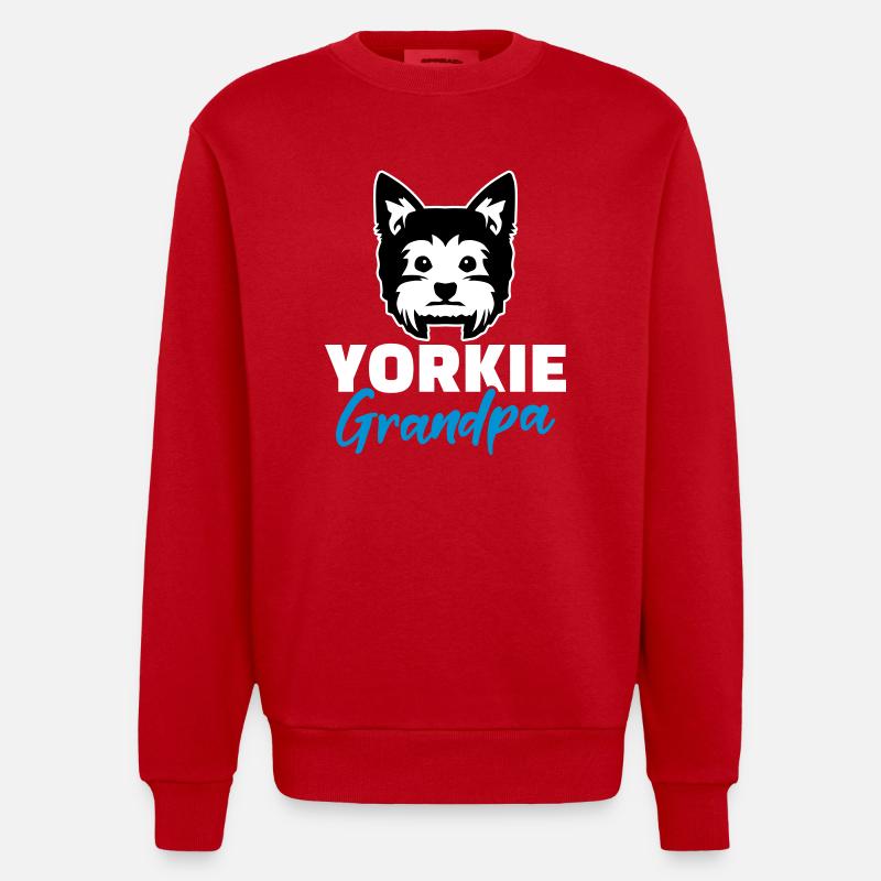 Yorkshire Terrier - Sweat bio épais oversize fabriqué en UE - rouge