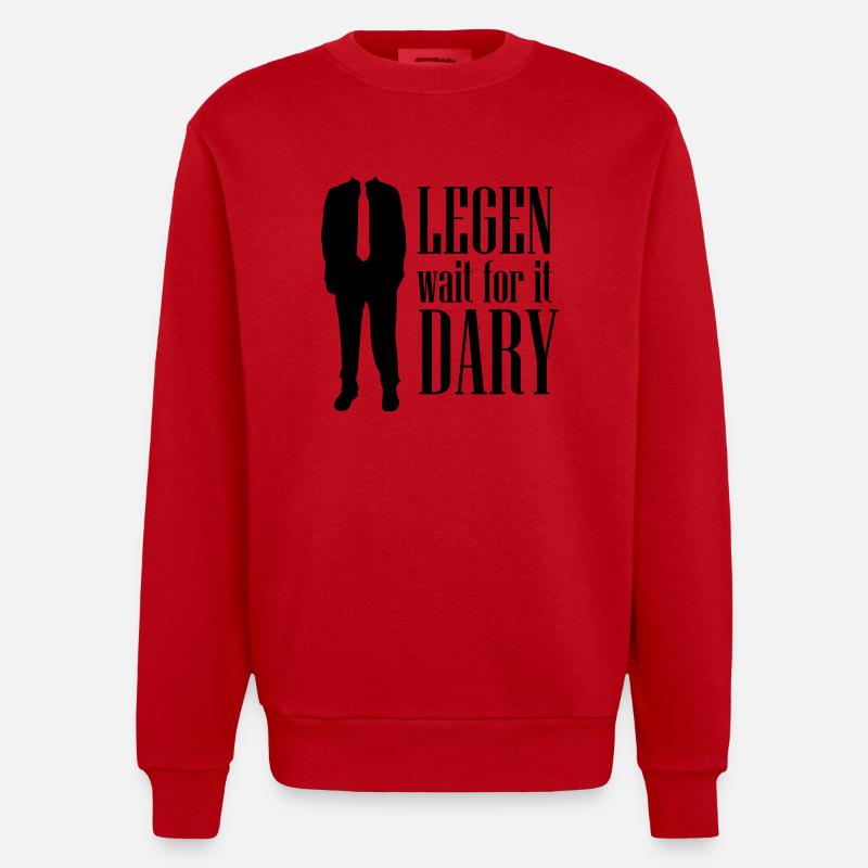 legendary - Sweat bio épais oversize fabriqué en UE - rouge