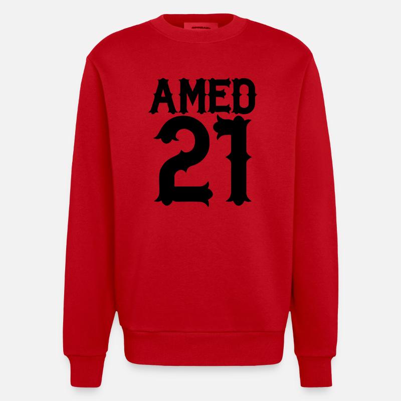 Amed - Heavyweight Oversized Organic Crew Neck Made in EU - Rot