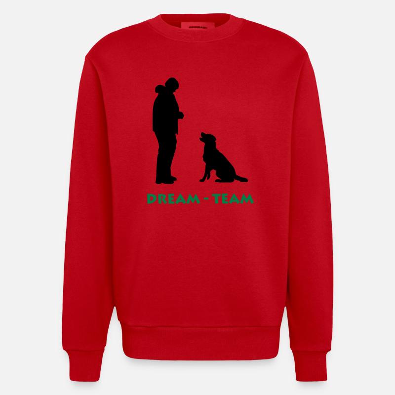 Dream-Tream - Heavyweight Oversized Organic Crew Neck Made in EU - Rot