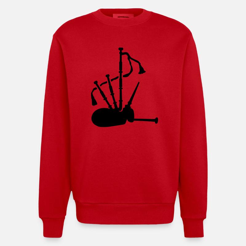Dudelsack - Heavyweight Oversized Organic Crew Neck Made in EU - Rot