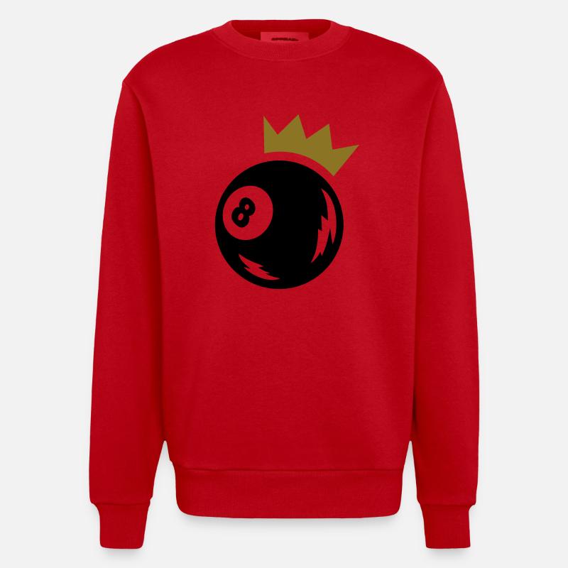 Billiards - Heavyweight Oversized Organic Crew Neck Made in EU - Rot