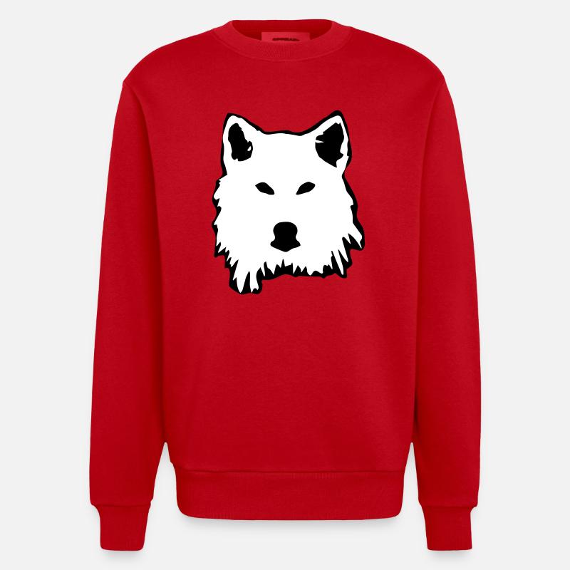 wolf - Sweat bio épais oversize fabriqué en UE - rouge