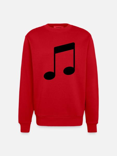 note_icon - Heavyweight Oversized Organic Crew Neck Made in EU - red