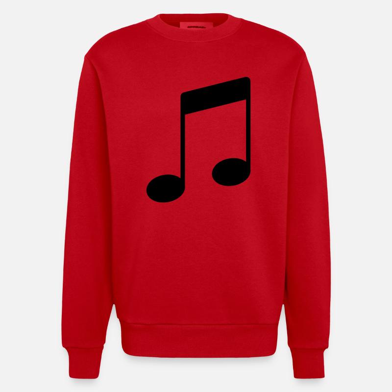 note_icon - Heavyweight Oversized Organic Crew Neck Made in EU - red