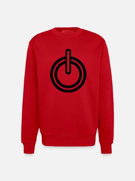 Power electricity icon - Heavyweight Oversized Organic Crew Neck Made in EU - red