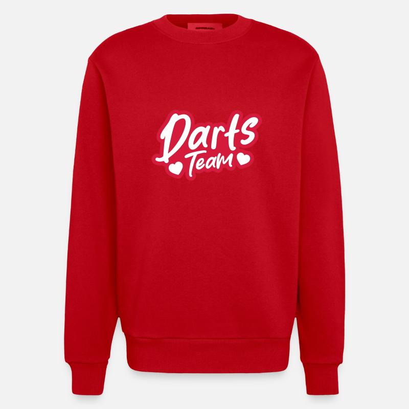 Équipe de fléchettes - Sweat bio épais oversize fabriqué en UE - rouge