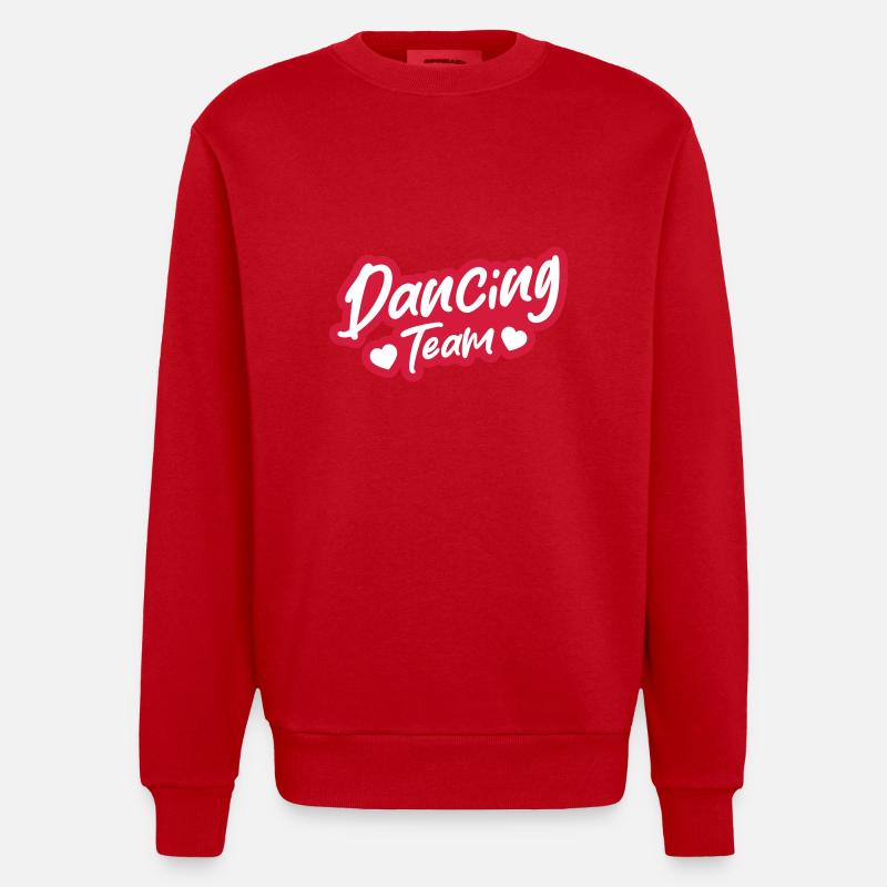 Équipe de danse - Sweat bio épais oversize fabriqué en UE - rouge