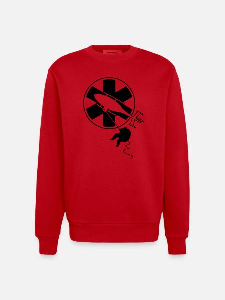 helico_6 - Sweat bio épais oversize fabriqué en UE - rouge