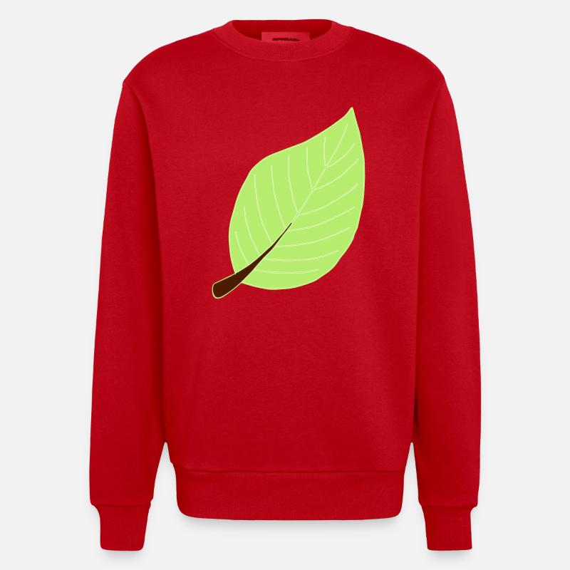 leaf - Sweat bio épais oversize fabriqué en UE - rouge