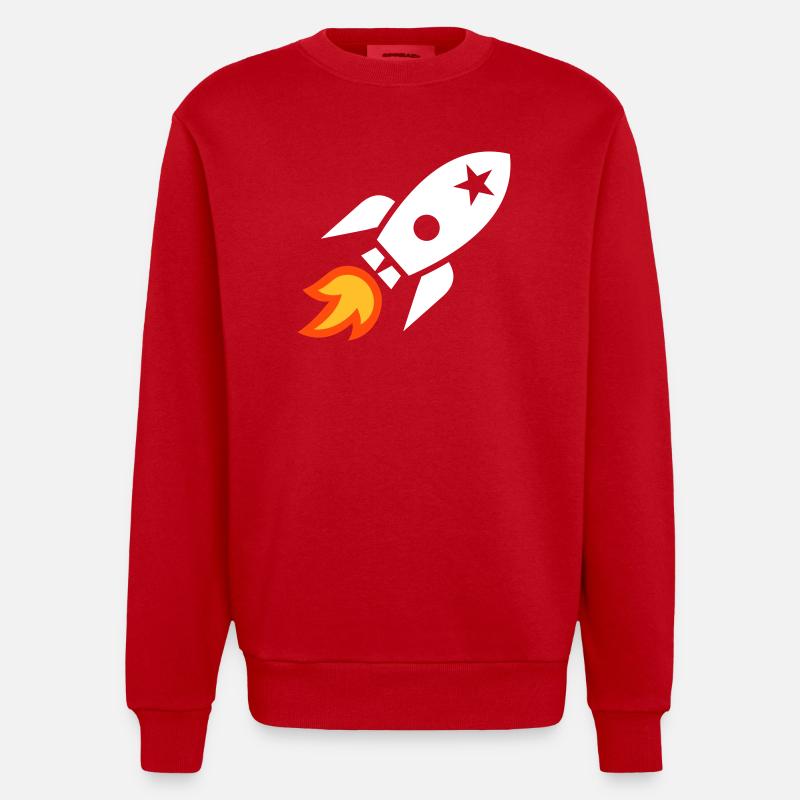 Fusée - Sweat bio épais oversize fabriqué en UE - rouge