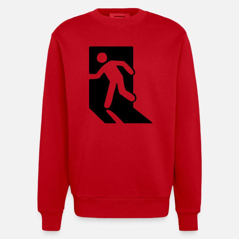 Exit (V) - Sweat bio épais oversize fabriqué en UE - rouge