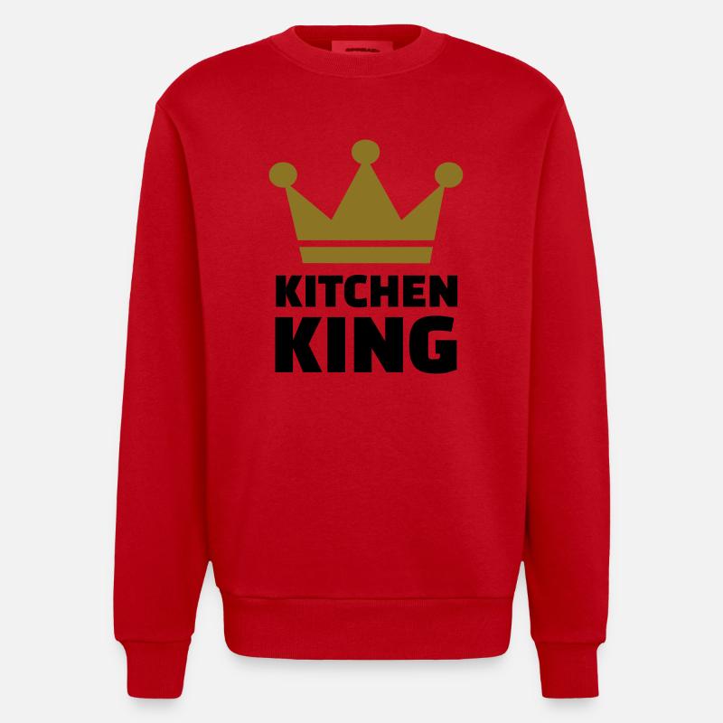 Kitchen King - Sweat bio épais oversize fabriqué en UE - rouge
