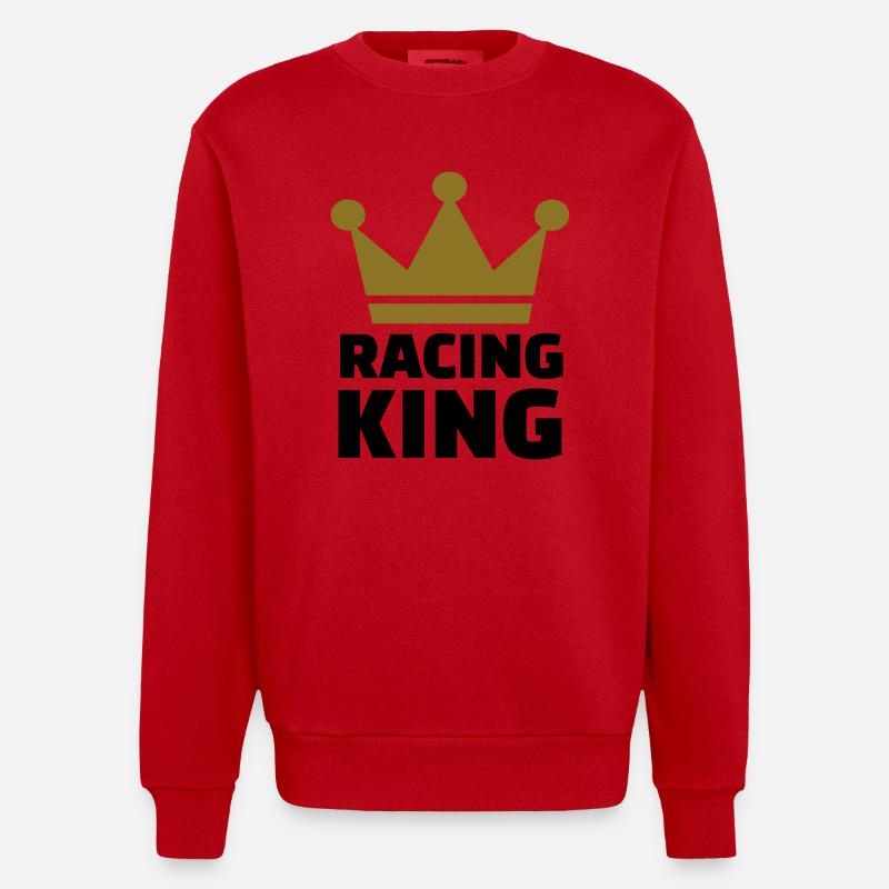 Autorennen - Heavyweight Oversized Organic Crew Neck Made in EU - Rot