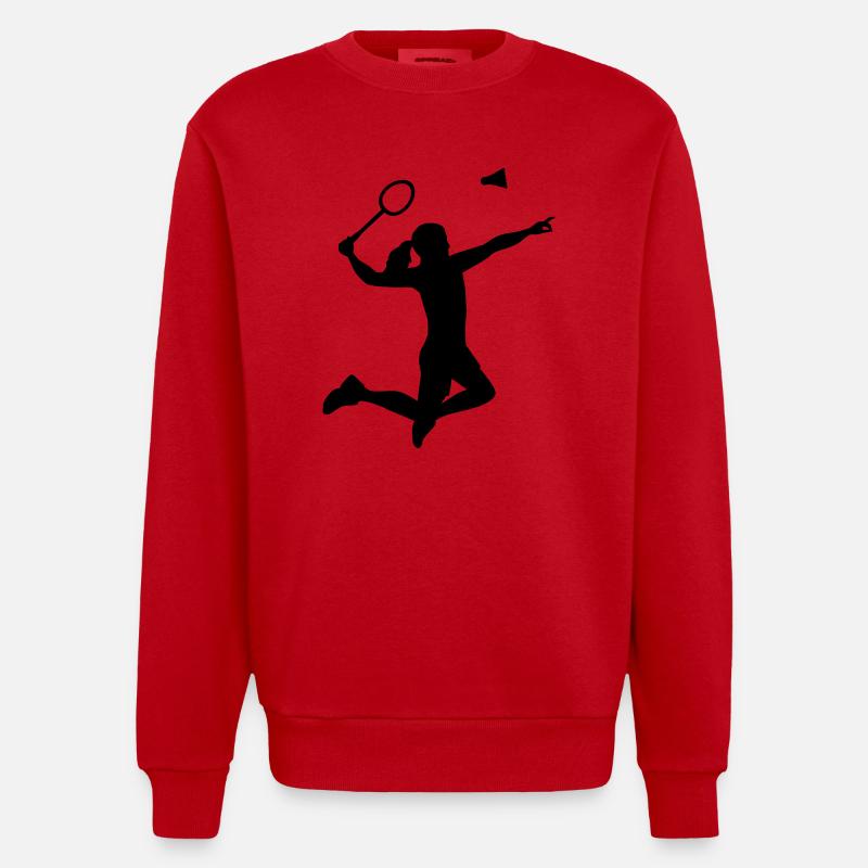 Badminton - Sweat bio épais oversize fabriqué en UE - rouge